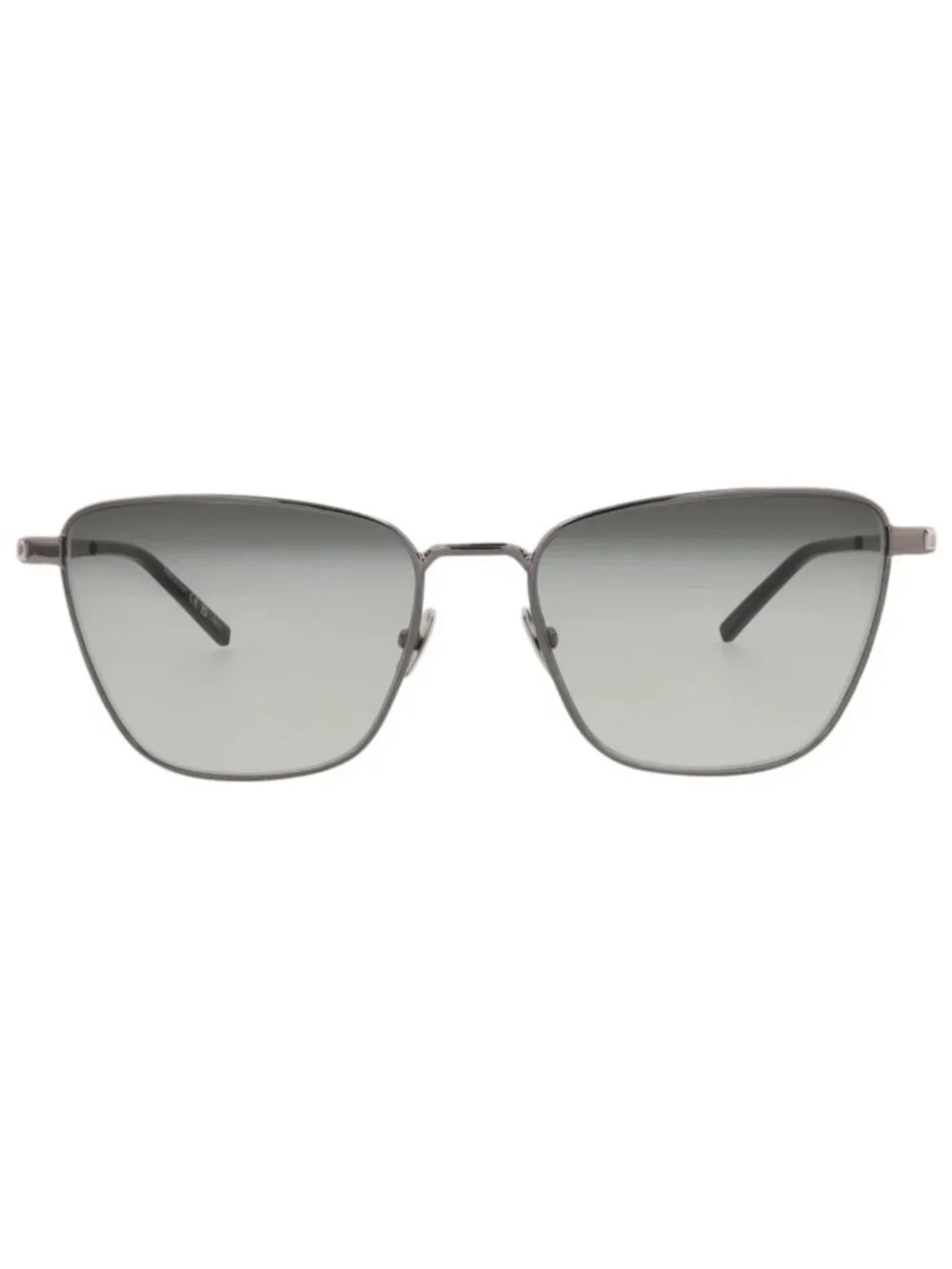 New Saint Laurent Women's Sunglasses Cat Eye Metal Frame Ruthenium Ruthenium